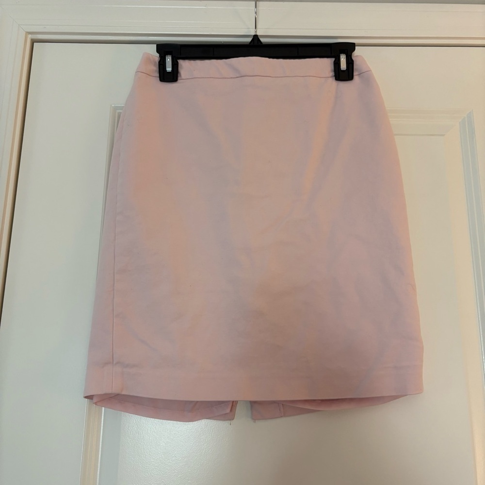 Liz Claiborne Women’s Elegant Pink Cotton Pencil Midi Skirt - Picture 2 of 6